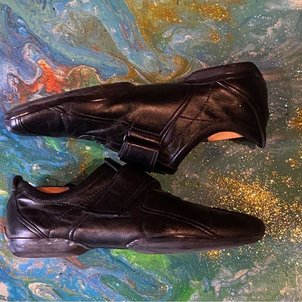 Vintage GUCCI Men's Black Leather Shoes SIZE 10 D - Picture 2 of 12
